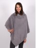 Soft Faux Fur Poncho W/ Zig-zag Pattern 